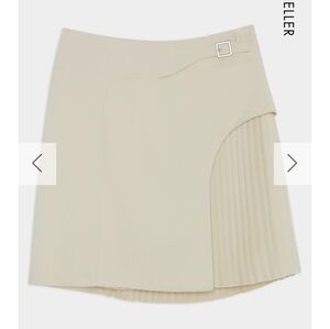 Karen Millen Tailored Buckle Detail Pleated Mini Skirt, NWT